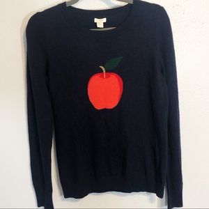J Crew Factory Navy Apple Sweater Size 